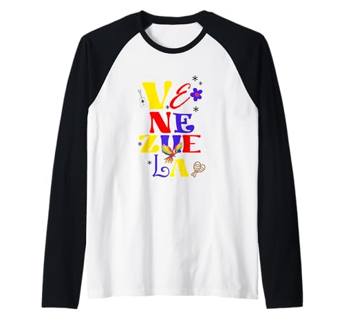 Venezuela T-Shirt für Damen und Herren Raglan Venezuela T-Shirt für Damen und Herren Raglan von Venezuela Tshirt vinotinto