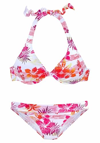 Venice Beach Bade-Bikini Kim weiß-bunt Größe B38 von Venice Beach