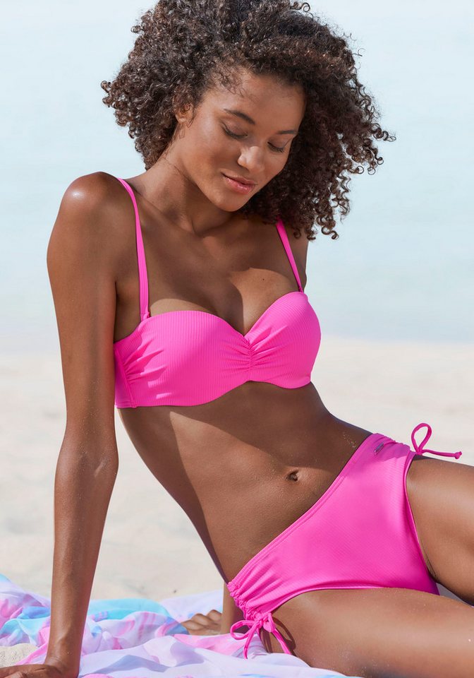 Venice Beach Bandeau-Bikini-Top Lucky, aus gerippter Strukturware von Venice Beach