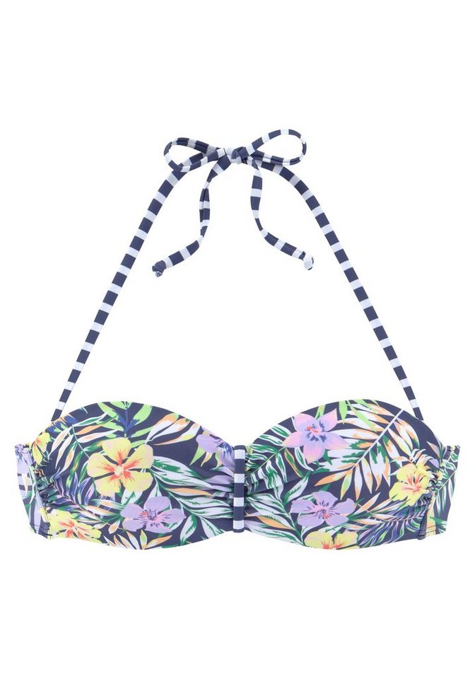 Venice Beach Bandeau-Bikini-Top Summer, mit geraffter Mitte von Venice Beach