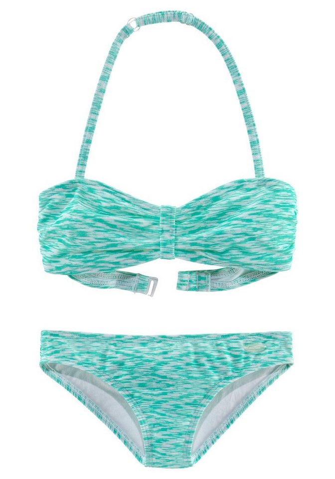 Venice Beach Bandeau-Bikini in Melange-Optik von Venice Beach