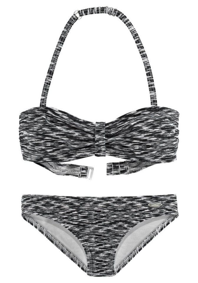 Venice Beach Bandeau-Bikini in Melange-Optik von Venice Beach