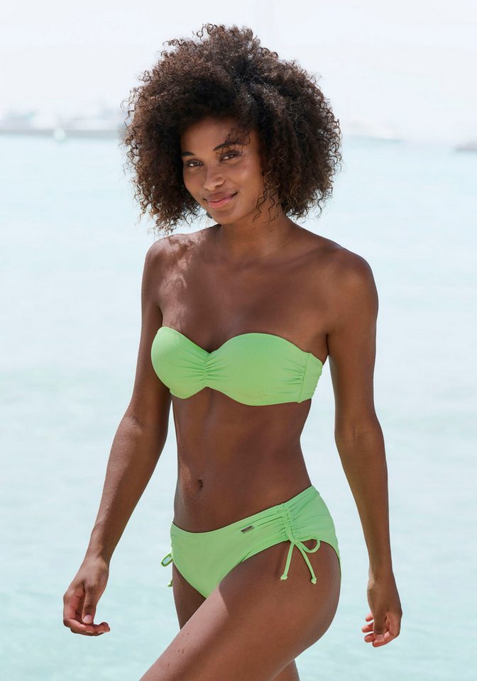 Venice Beach Bikini-Hose Lucky aus gerippter Strukturware von Venice Beach