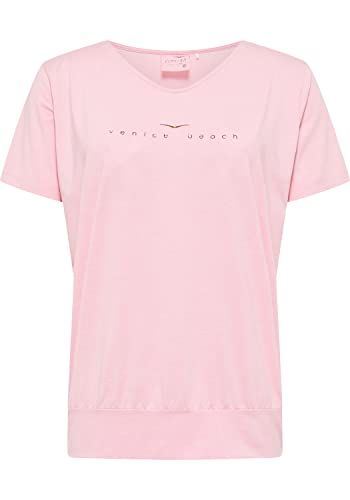 Venice Beach Curvy Line Sport-T-Shirt für Damen mit lässiger Schnittform und kurzen Ärmeln Sui 48, Cameo Rose von Venice Beach