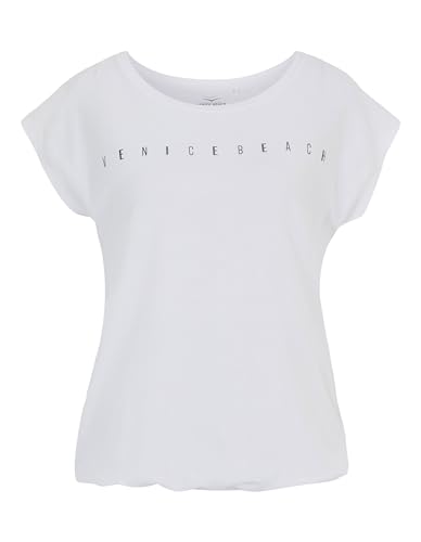 Venice Beach Sport-T-Shirt für Damen mit lässiger Schnittform und Rundhalsausschnitt Wonder XL, White von Venice Beach