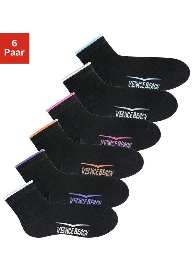 Venice Beach Kurzsocken (Set, 6-Paar) mit druckfreiem Bündchen von Venice Beach