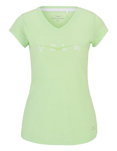 Venice Beach Sport-T-Shirt für Damen mit V-Ausschnitt und leicht gerundetem Saum ALISJA M, Pistachio von Venice Beach