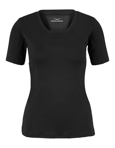 Venice Beach Sport-T-Shirt für Damen mit figurnaher Schnittform und Rundhalsausschnitt Jayna L, Black Venice Beach Sport-T-Shirt für Damen mit figurnaher Schnittform und Rundhalsausschnitt Jayna L, Black von Venice Beach
