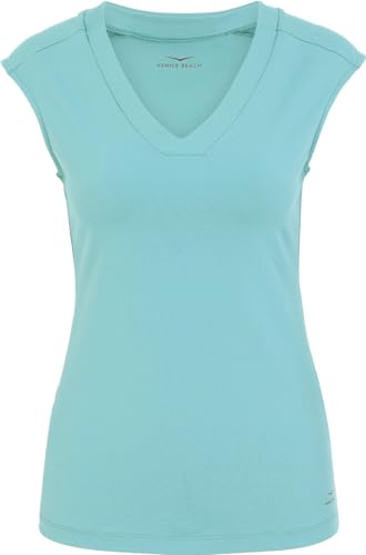 Venice Beach Sport-T-Shirt für Damen mit körpernaher Schnittform und V-Ausschnitt NIMAH XS, Agave von Venice Beach