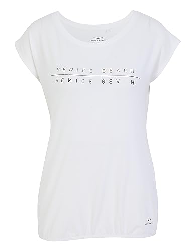 Venice Beach Sport-T-Shirt für Damen mit körperumspielender Schnittform und Rundhalsausschnitt Wonder XL, Cloud White von Venice Beach