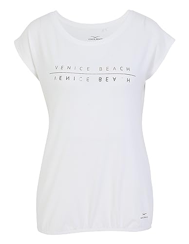 Venice Beach Sport-T-Shirt für Damen mit körperumspielender Schnittform und Rundhalsausschnitt Wonder XS, Cloud White von Venice Beach