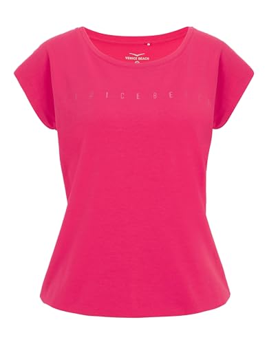 Venice Beach Sport-T-Shirt für Damen mit lässiger Schnittform und Rundhalsausschnitt Wonder M, Ruby red von Venice Beach