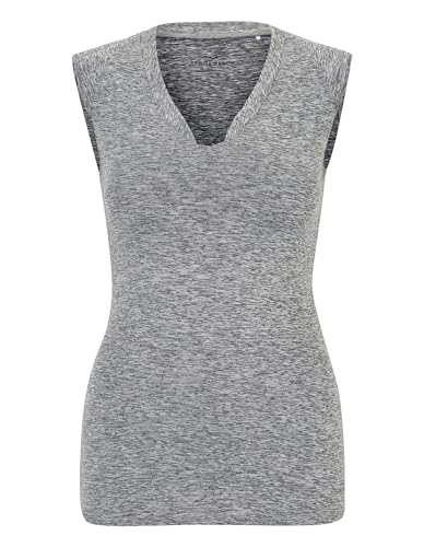 Venice Beach Sport-T-Shirt für Damen mit lässiger Schnittform und V-Ausschnitt ELEAMEE L, Coal B Melange von Venice Beach