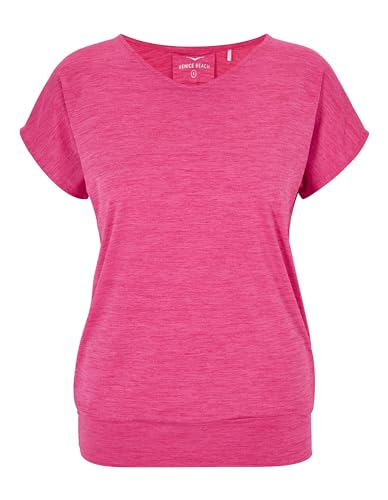 Venice Beach Sport-T-Shirt für Damen mit lässiger Schnittform und V-Ausschnitt Sui L, Virtual pink von Venice Beach