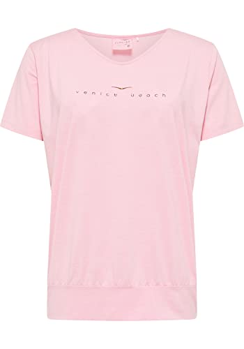 Venice Beach Curvy Line Sport-T-Shirt für Damen mit lässiger Schnittform und kurzen Ärmeln Sui 44, Cameo Rose von Venice Beach