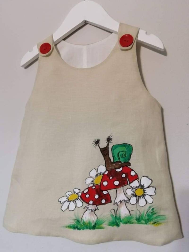 Handgemachtes Und Handbemaltes Kinderkleid von VenistyleModa