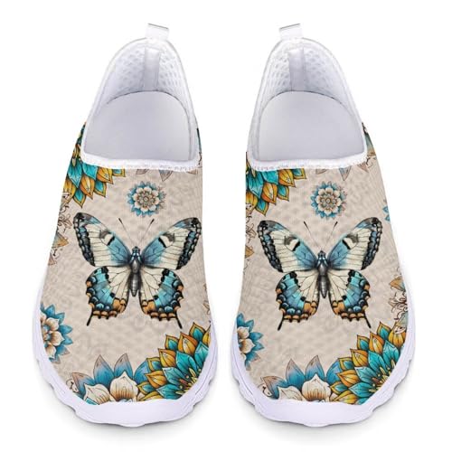 Veniyate Leichte Damen-Aquaschuhe für den Sommer, flache Schuhe, Mandala Butterfly, 37.5 EU Veniyate Leichte Damen-Aquaschuhe für den Sommer, flache Schuhe, Mandala Butterfly, 37.5 EU von Veniyate