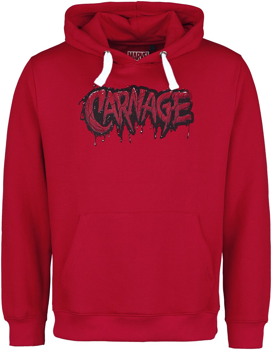 Venom (Marvel) - Marvel Kapuzenpullover - Carnage - X Face - M bis XXL - für Männer - Größe L - rot  - Lizenzierter Fanartikel von Venom (Marvel)