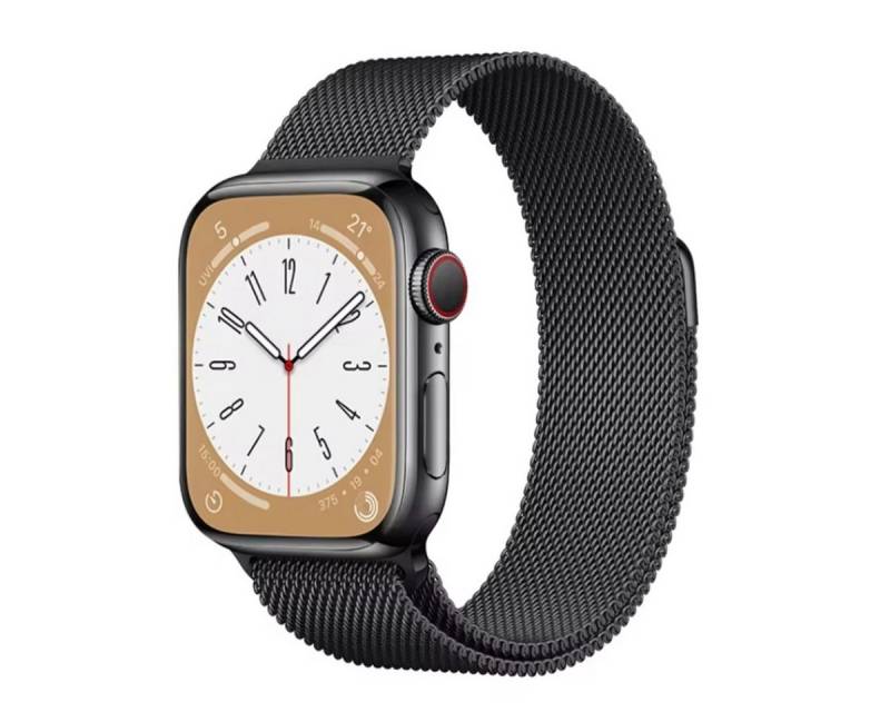 Ventarent Smartwatch-Armband Apple Watch Milanaise 38mm/40mm/41mm & 42mm/44mm/45mm/49mm Edelstahl, Apple Watch Series 1 2 3 4 5 6 7 8 9 10 11 Ultra SE Armband Band von Ventarent