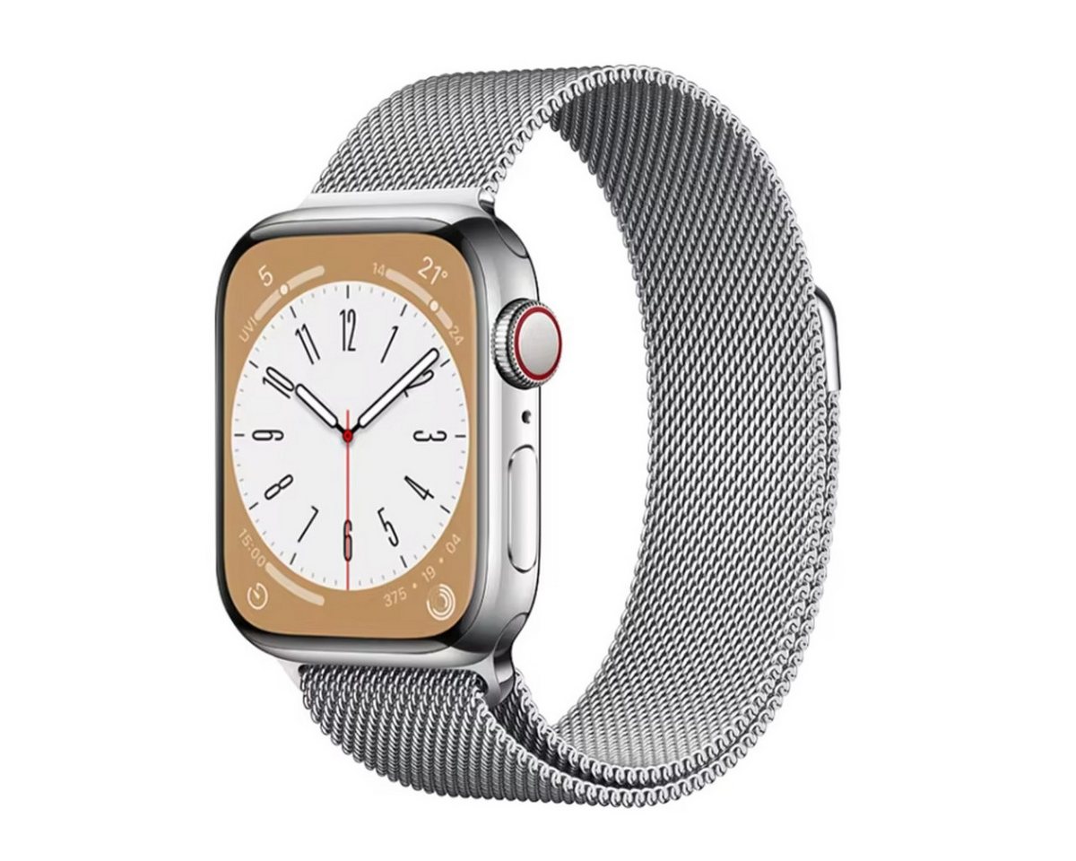 Ventarent Smartwatch-Armband Apple Watch Milanaise 38mm/40mm/41mm & 42mm/44mm/45mm/49mm Edelstahl, Apple Watch Series 1 2 3 4 5 6 7 8 9 10 11 Ultra SE Armband Band von Ventarent