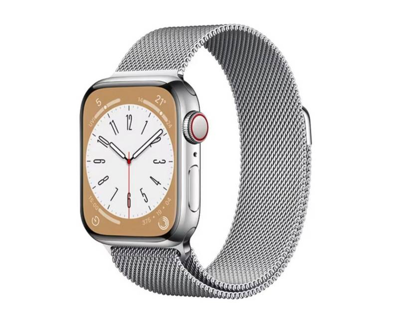 Ventarent Smartwatch-Armband Apple Watch Milanaise 38mm/40mm/41mm & 42mm/44mm/45mm/49mm Edelstahl, Apple Watch Series 1 2 3 4 5 6 7 8 9 10 11 Ultra SE Armband Band von Ventarent