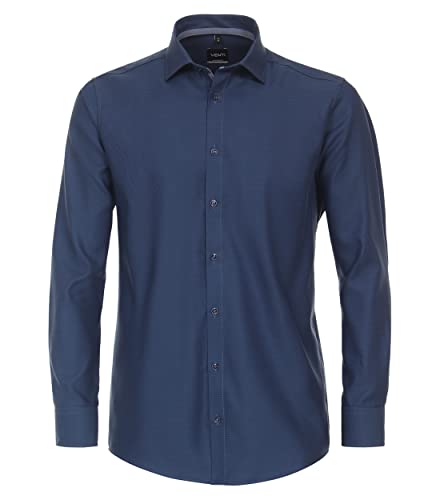 Langarmhemd in Silber mit dezentem Strukturmuster Gr. 38-46 (as3, Neck, 40, Regular, Regular) von Venti