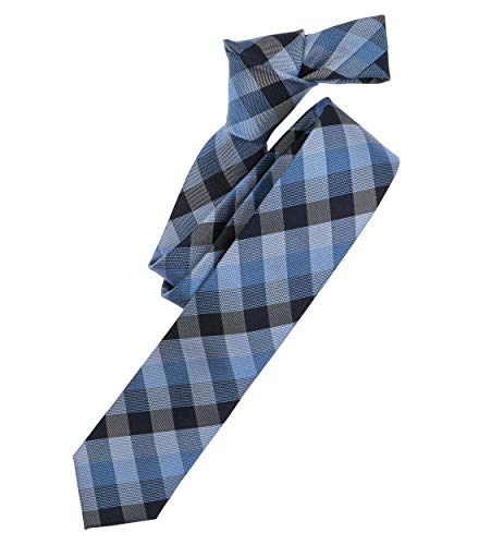 Venti Krawatte kariert Mittelblau Einheitsgröße von Venti