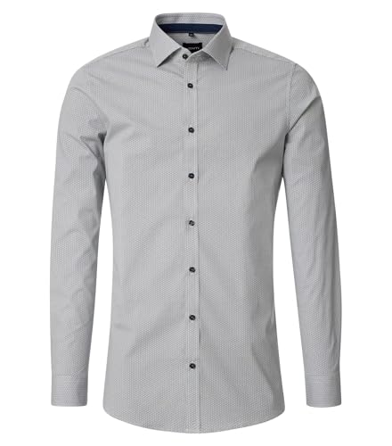 Venti - Body Fit - Herren Langarm Hemd (134024600), Größe:43, Farbe:Grün (300) von Venti