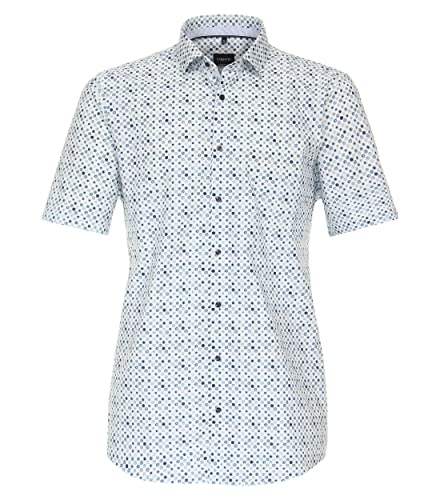 Venti Businesshemd Kurzarm Print Modern Fit Hellblau 42 von Venti