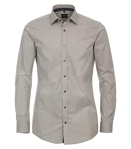 Venti Businesshemd Print Body Fit Senfgelb 40 von Venti