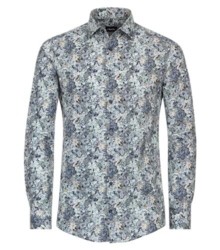 Venti Businesshemd Print Modern Fit Dunkelblau 42 von Venti