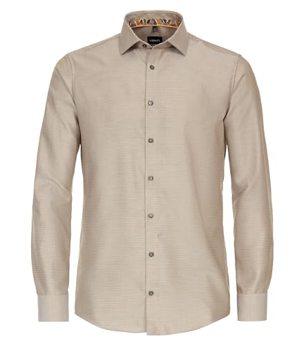 Venti Businesshemd Uni Modern Fit Beige 40 von Venti