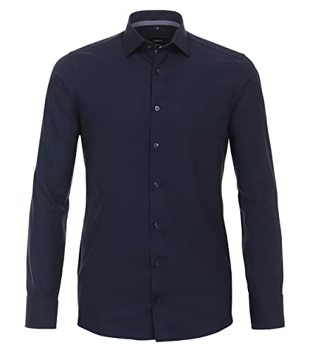 Venti Businesshemd Uni Modern Fit Dunkelblau 39 von Venti