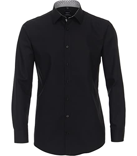 Venti Businesshemd Uni Modern Fit Schwarz 36 von Venti