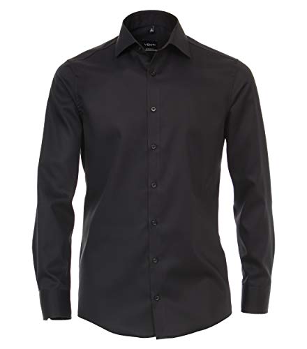 Venti Businesshemd Uni Modern Fit Schwarz 37 von Venti