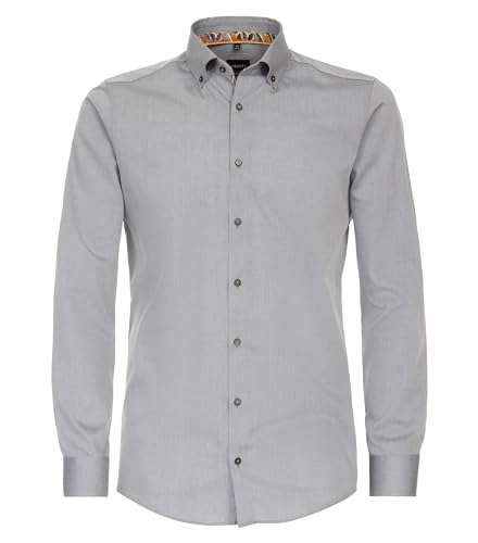 Venti Businesshemd Uni Modern Fit Weißgrau 41 von Venti