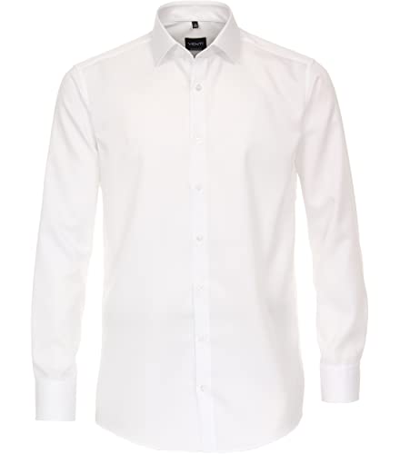 Venti Businesshemd extra langer Arm 69cm Uni Modern Fit Weiß 47 von Venti