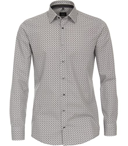 Venti Businesshemd Print Modern Fit Dunkelgrau 41 von Venti