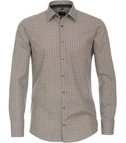 Venti Businesshemd Print Modern Fit Senfgelb 38 von Venti