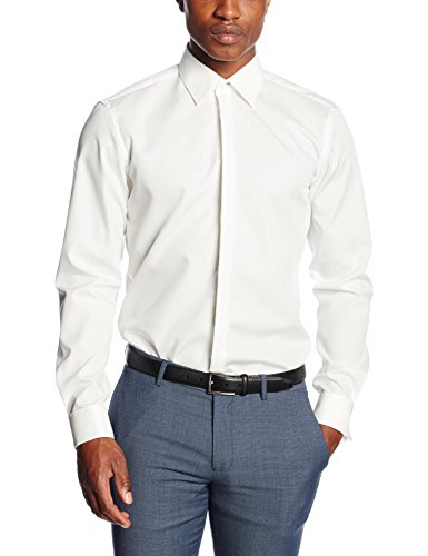 Venti Businesshemd Uni Modern Fit Weißbeige 39 von Venti