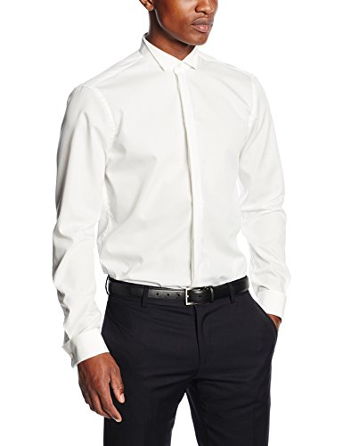 Venti Businesshemd Uni Modern Fit Weißbeige 44 von Venti