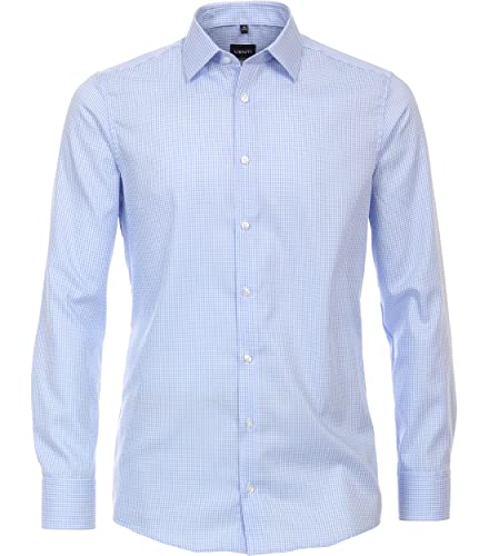 Venti Businesshemd kariert Modern Fit Hellblau 42 von Venti