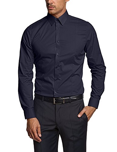 Venti Herren Business Hemd 001470, Gr. Kragenweite: 39, Blau (blau 104) von Venti