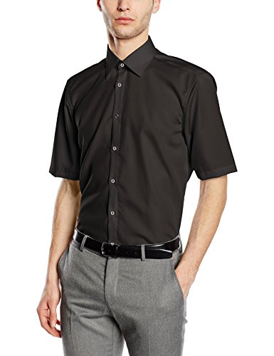 Venti Herren 001620 Businesshemd, Schwarz (Schwarz 80), Kragenweite: 39 von Venti