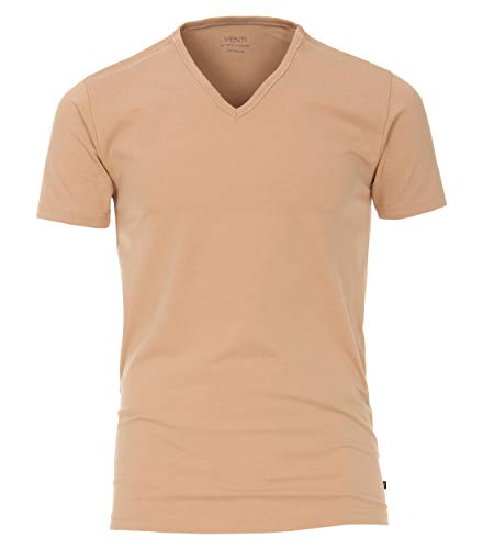 Venti T-Shirt Doppelpack Uni Beige M von Venti