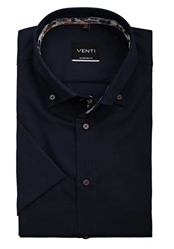 Venti Modern Fit Hemd Halbarm Button Down Kragen Nachtblau Größe 40 von Venti