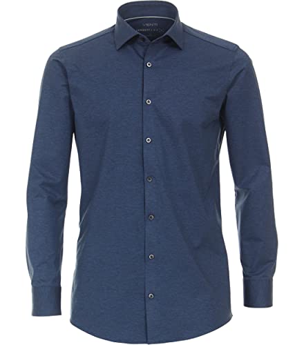 Venti - Modern Fit - Herren Langarm Hemd Jerseyflex (123963800), Größe:42, Farbe:Blau (101) von Venti