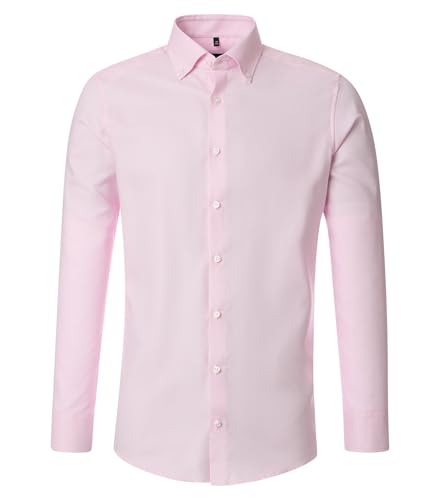 Venti - Modern Fit - Herren Langarm Business Hemd (144321500), Größe:44, Farbe:Rot (400) von Venti