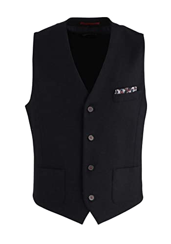 Venti Weste ohne Ärmel mit Knopfleiste Struktur Nachtblau Größe 52 von Venti