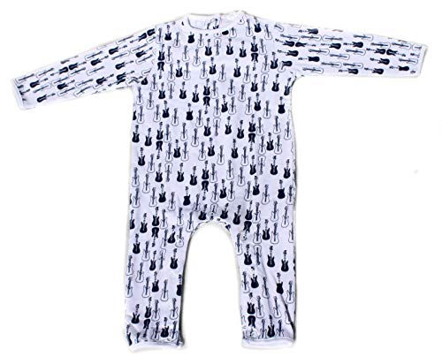 Ventilkappenkönig Baby Bio Baumwolle Body Pyjama Strampler Kleinkind Neugeborene 1er 2er 3er Sets für 0-24 Monate (1er Body Gitarre, 62-68) von Ventilkappenkönig